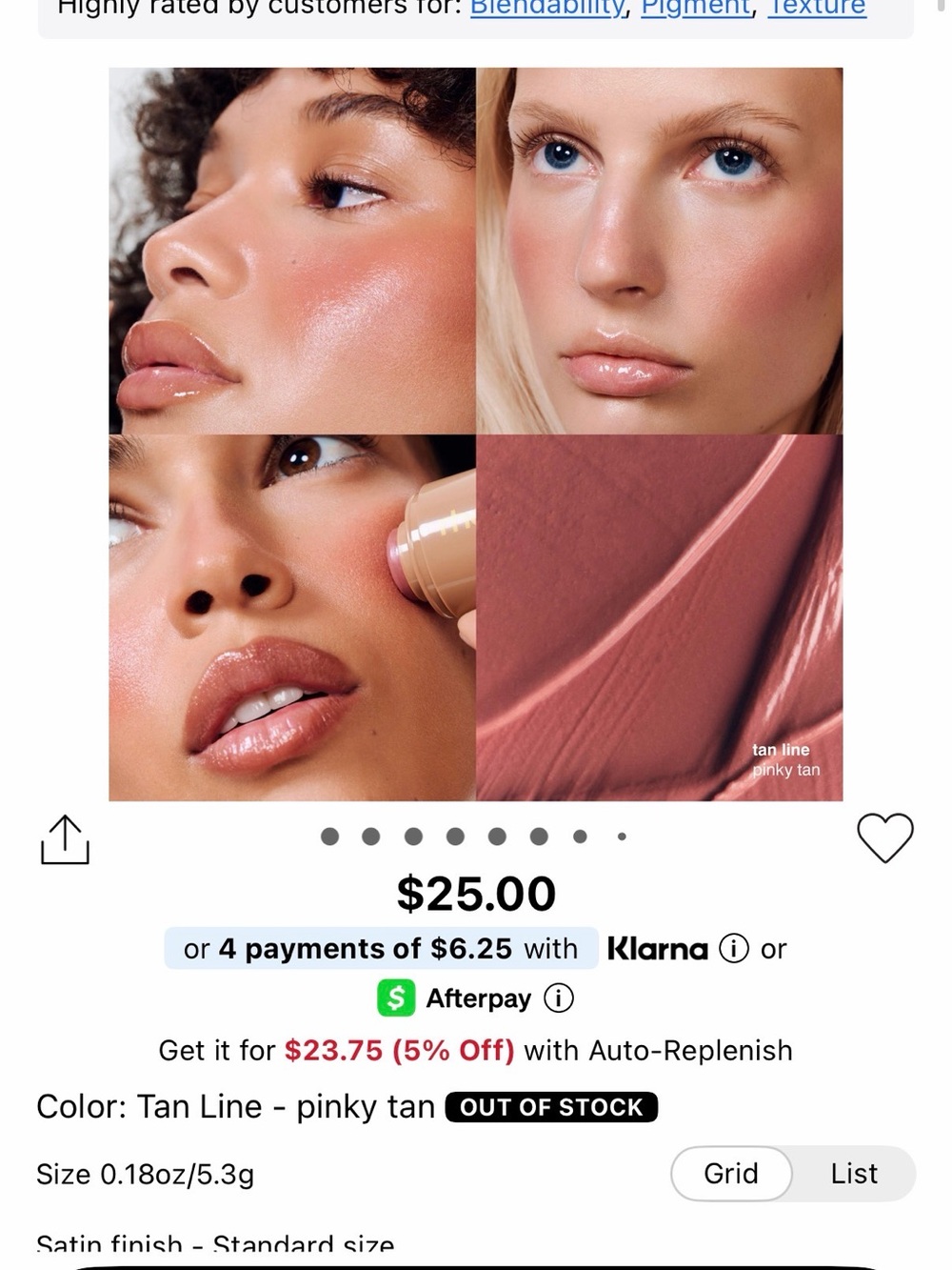 Rhode blush - Tan line